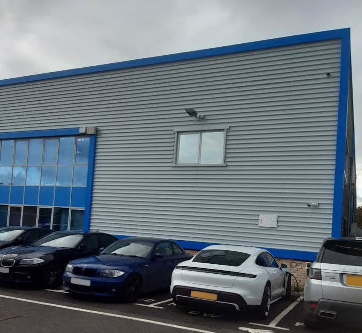 An Exterior Shot Of A Metal-Clad Building At The Dextra Group Plc's Gillingham Site