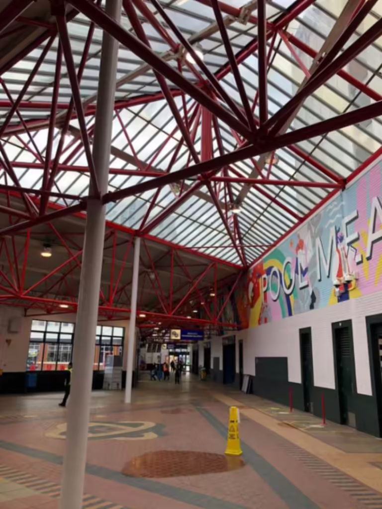 The Pool Meadow Bus Interchange In Coventry Featuring A Mural On One Wall
