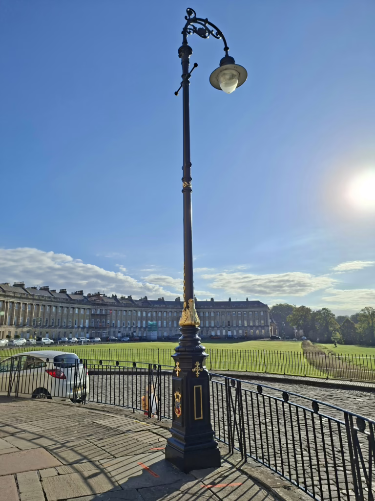Historic lamp post near Royal Crescent